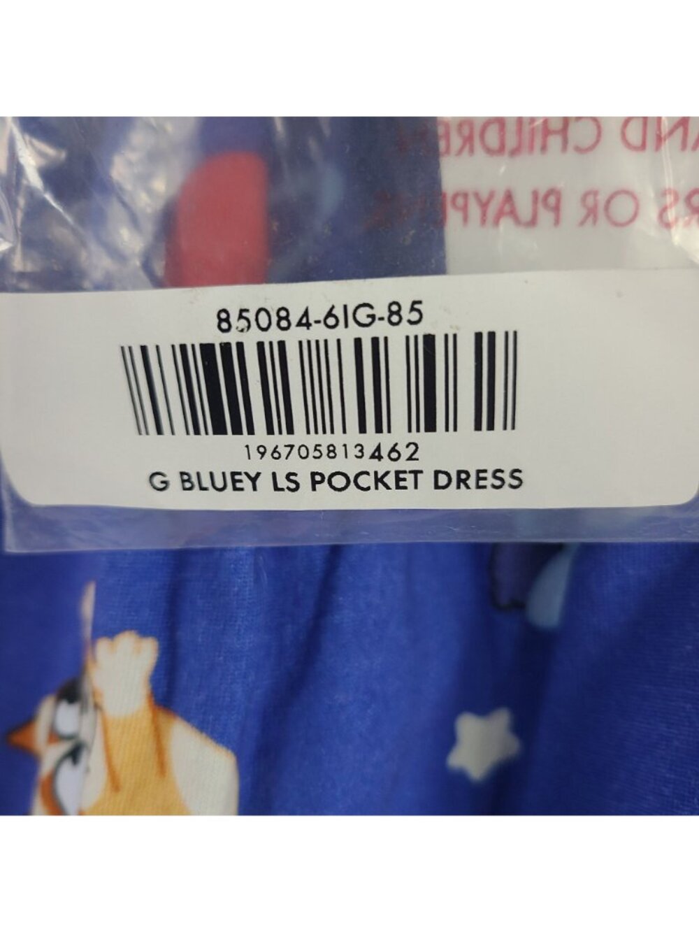NEW Hanna Andersson Bluey Girls Long Sleeve Pocket Dress Size 2T - Picture 2 of 6